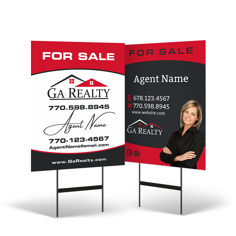 24"x32" Reflective / Non-Reflective Yard Sign For GA Realty