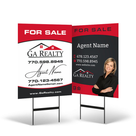 24"x32" Reflective / Non-Reflective Yard Sign For GA Realty
