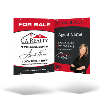 24"x32" Hanging Panel Reflective/Non-Reflective, in Styrene or Aluminum For GA Realty