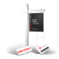 HomeRun Package HomeSmart: 6' Post, 24"x30" Panel, Directionals, Stakes, Clip-Ons