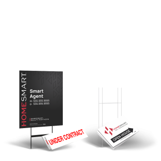 HomeSmart Starter Package: 24x30 Yard Sign, Directionals, Stands, Clip-Ons