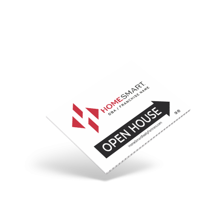 18"x12" Two-Sided Coroplast Sign Panels: Generic & Custom Printed Options for HomeSmart