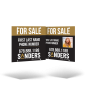 24"x24" Two-Sided Styrene/Aluminum Hanging Panel w/ Grommets, Reflective Option For Sanders Real estate 24"x24" Two-Sided Styrene/Aluminum Hanging Panel w/ Grommets, Reflective Option For Sanders Real estate