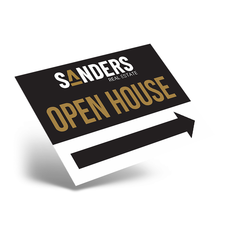 24"X18" STYRENE ONE SIDED PRINTED PANEL TO FIT 24"X18" METAL AFRAME SOLD INDIVIDUALLY For Sanders Real estate