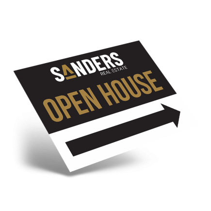 24"X18" STYRENE ONE SIDED PRINTED PANEL TO FIT 24"X18" METAL AFRAME SOLD INDIVIDUALLY For Sanders Real estate