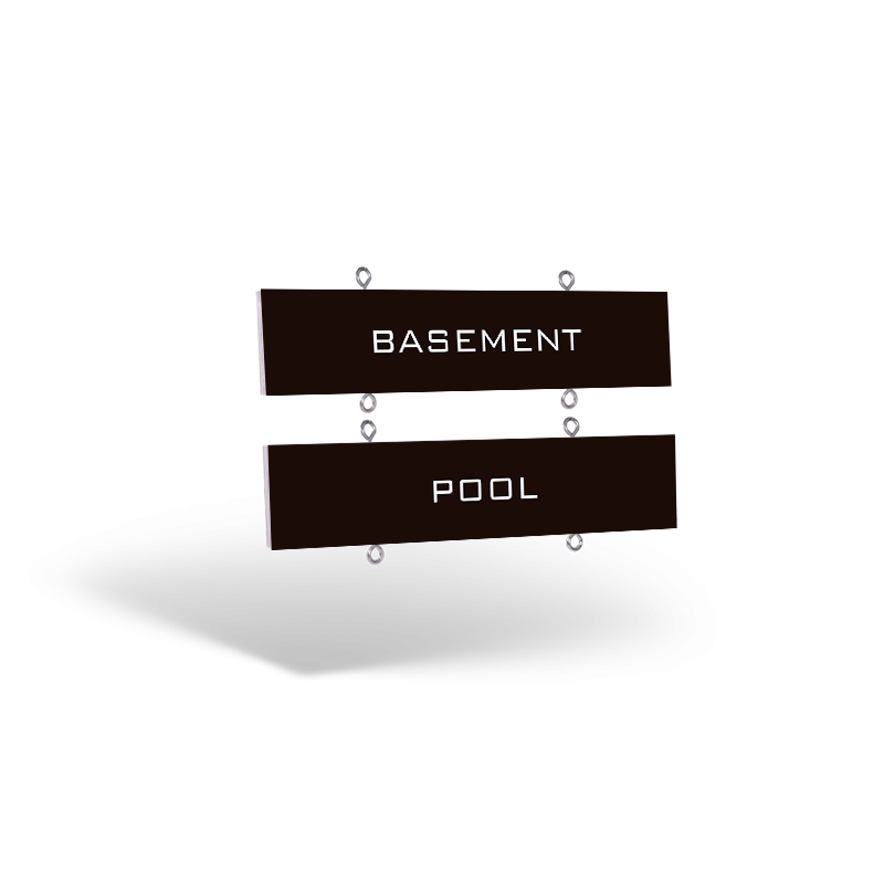 24"x6"" Two-Sided Wooden Rider with Eye Screws: Standard & Reflective Options for The Rezerve
