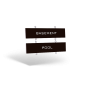 24"x6"" Two-Sided Wooden Rider with Eye Screws: Standard & Reflective Options for The Rezerve