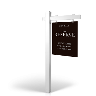 The Rezerve: 5' Rookie Easy Arm Post with 24"x30" Two-Sided Panels in Styrene & Aluminum, Reflective Options