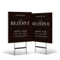 24"x30" Two-Sided Styrene/Reflective Yard Sign on Black Powder-Coated Stand for The Rezerve