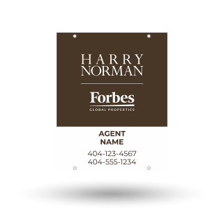 24x30 Two-Sided Styrene/Aluminum Hanging Panel w/ Grommets for HARRY NORMAN REALTORS