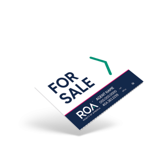 18"X12" TWO SIDED CUSTOM PRINTED COROPLAST SIGN PANEL for Realty of America