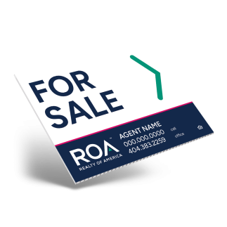 24" X18" ONE OR TWO SIDED CUSTOM COROPLAST SIGN PANEL For Realty of America