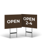 HARRY NORMAN REALTORS 18"X14" Open House Yard Sign, 2-Sided, Black Stand