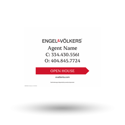 18"x14" Reflective Styrene Yard Sign, 2-sided Stand Engel & Volkers