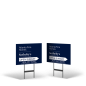 ATLANTA FINE HOMES SALE 18X14 2-SIDED YARD SIGN ON BLACK POWDER-COATED STAND