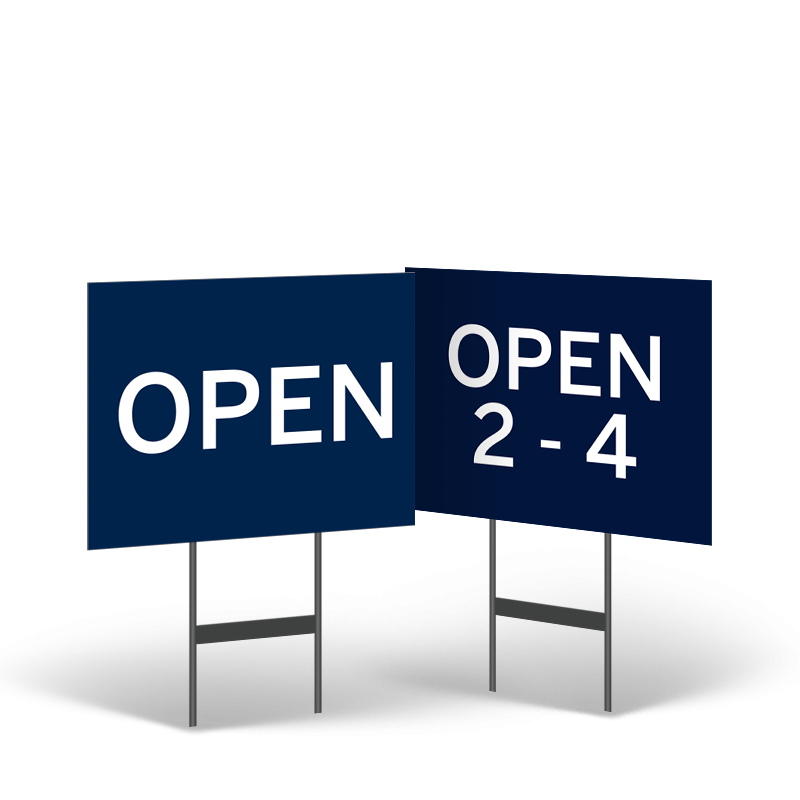 ATLANTA FINE HOMES 18X14 2-SIDED YARD SIGN WITH BLACK POWDER-COATED STAND