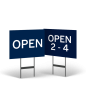 ATLANTA FINE HOMES 18X14 2-SIDED YARD SIGN WITH BLACK POWDER-COATED STAND