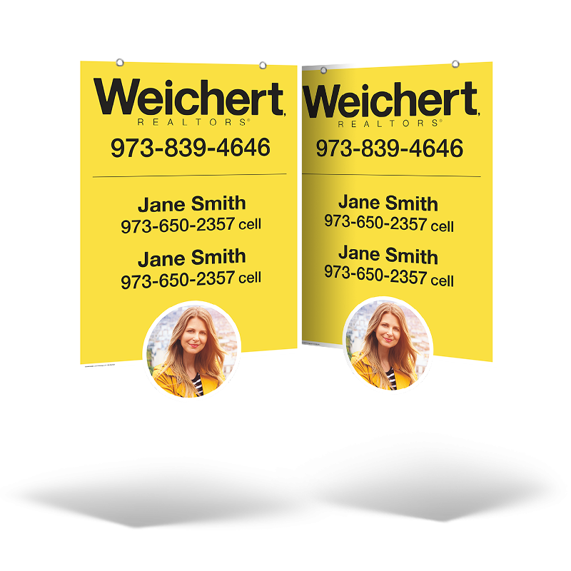 24x36 2-Sided Aluminum Hanging Panel with Agent Photo & Grommets 24x36 2-Sided Aluminum Hanging Panel with Agent Photo & Grommets