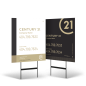 24"x30"Reflective Styrene Yard Sign, 2-Sided, Powder-Coated Stand, Century 21 24"x30"Reflective Styrene Yard Sign, 2-Sided, Powder-Coated Stand, Century 21
