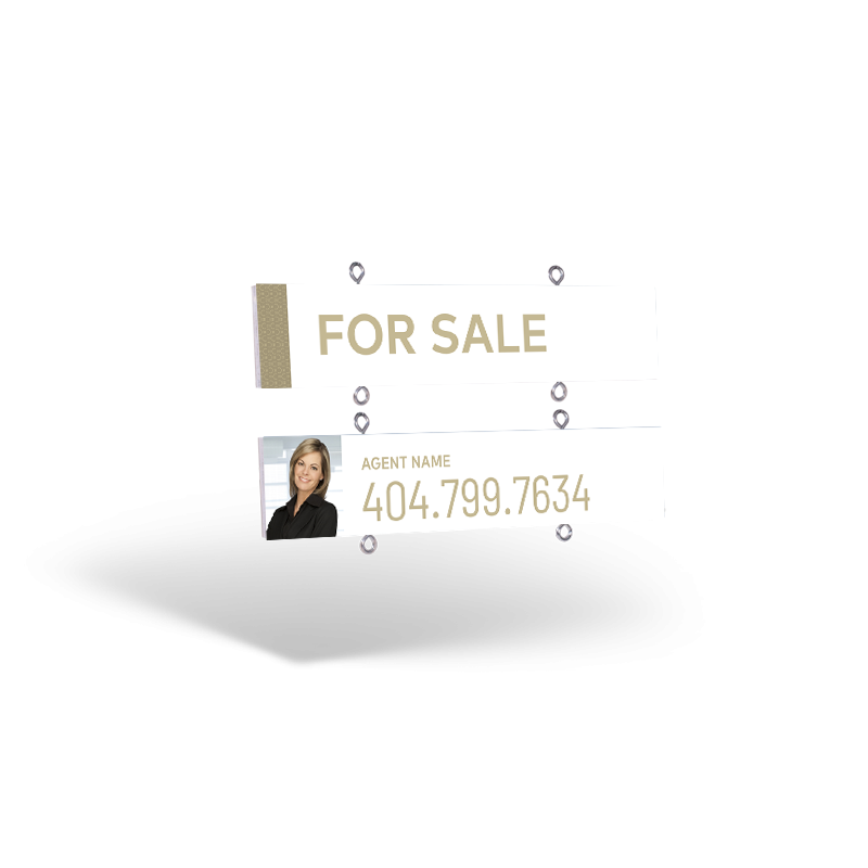 24"x6" 2-Sided Wooden Rider: Standard & Reflective for Century 21